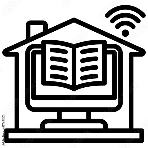 Homeschooling Outline Icon