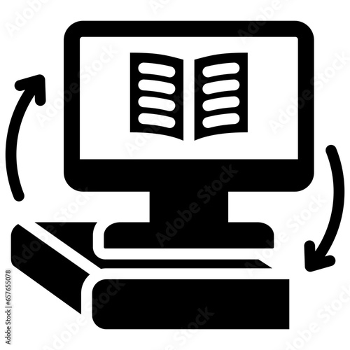 Blended Learning Glyph Icon