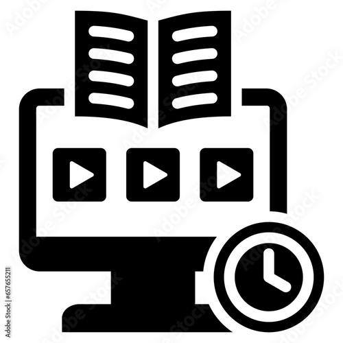 Micro Learning Glyph Icon