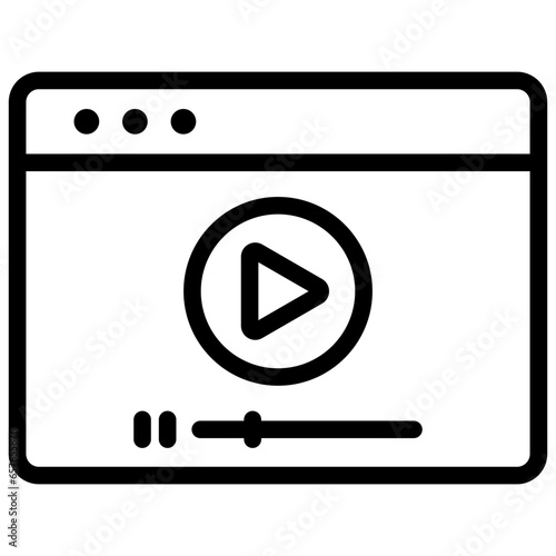 Video Outline Icon