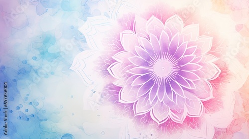 Mandala background watercolour in pastel light colour