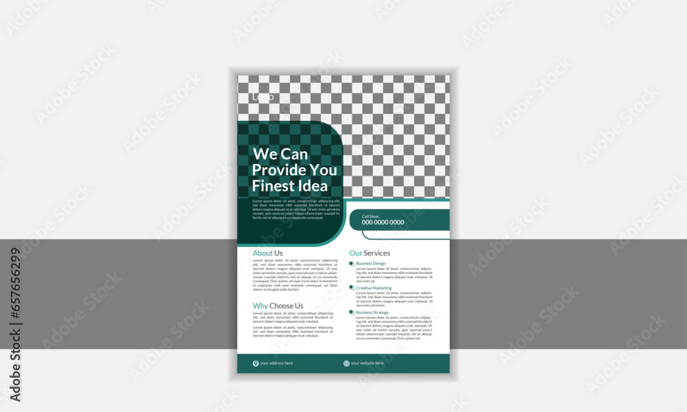 Obraz premium flyer in A4 with colorful business flyer