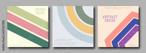 Abstract geometric pattern. Creative idea for a cover, banner, brochure, poster.The idea of a geometric composition for creative design. Template for designer packaging, interior