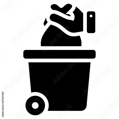 Trash Collector Glyph Icon