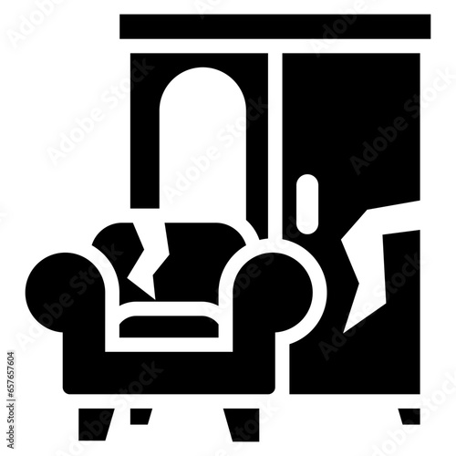 Bilde på lerret Bulky Waste Glyph Icon