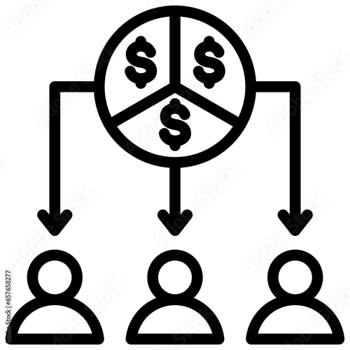 Shareholder Value Outline Icon