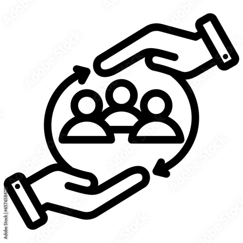 Customer Retention Outline Icon