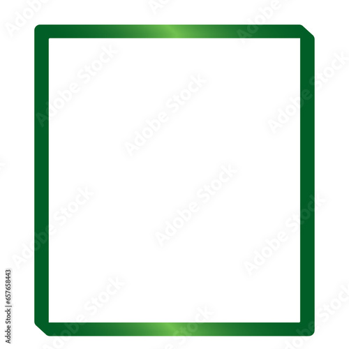 shiny green border frame vector