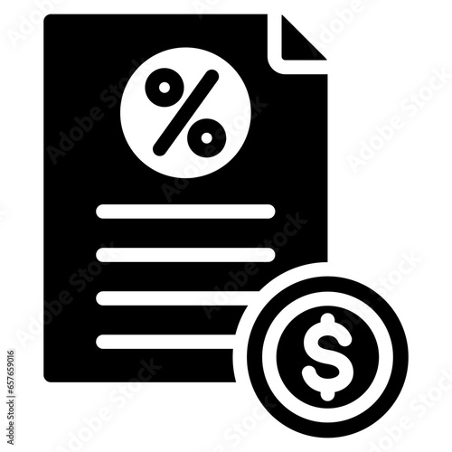 Tax Glyph Icon