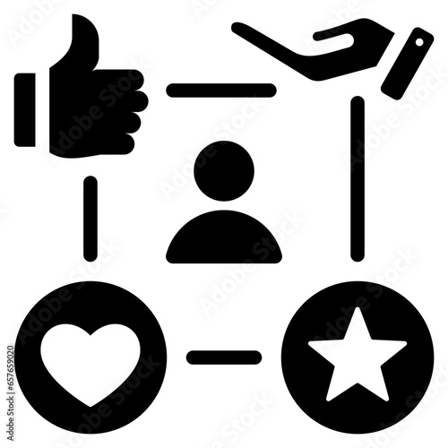 Customer Loyalty Glyph Icon