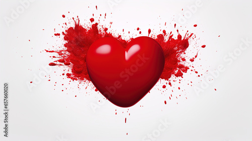 Valentines Day, heart with blood