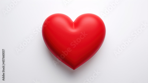 Wallpaper Mural Valentines Day, red heart on white background Torontodigital.ca