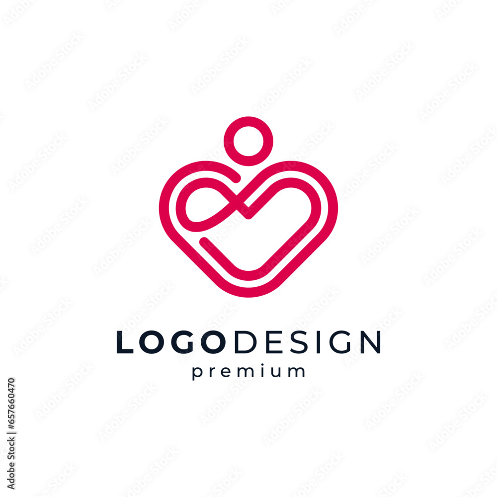 people with love for social, charity, childcare or education logo design people with love for social, charity, childcare or education logo design