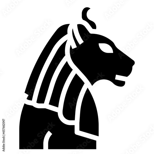 SEKHMET filled outline icon,linear,outline,graphic,illustration