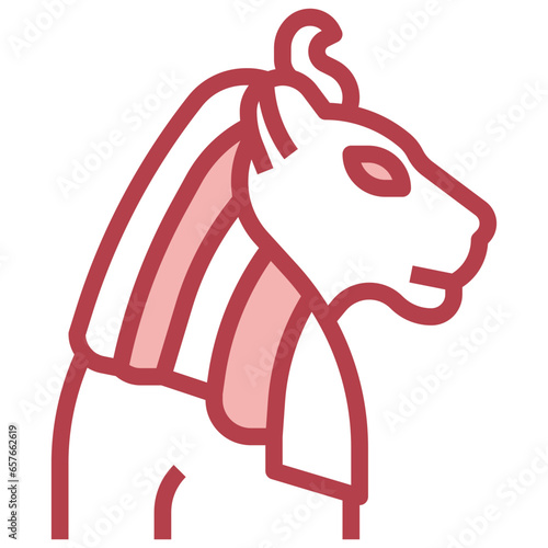 SEKHMET filled outline icon,linear,outline,graphic,illustration