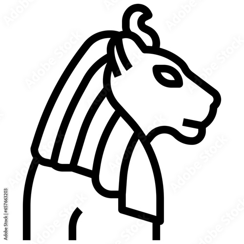 SEKHMET filled outline icon,linear,outline,graphic,illustration