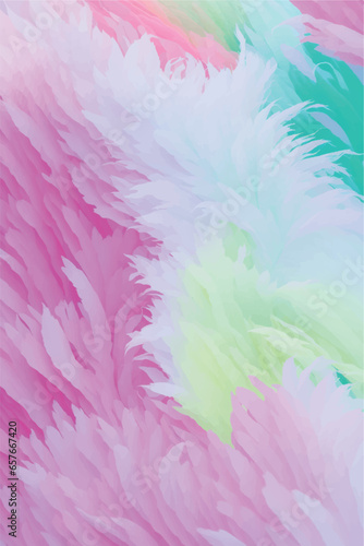Abstract background with colorful feathers