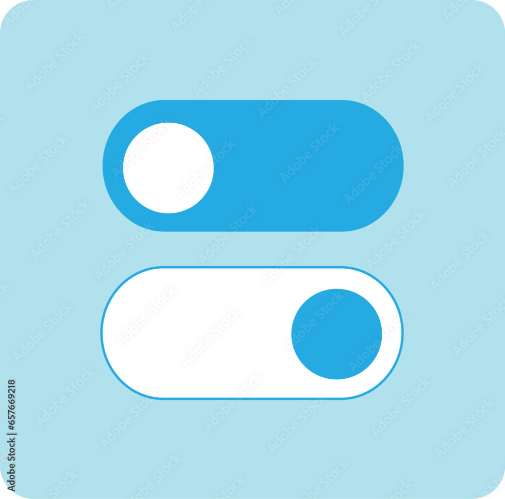 Switch icon vector art illustration in blue color