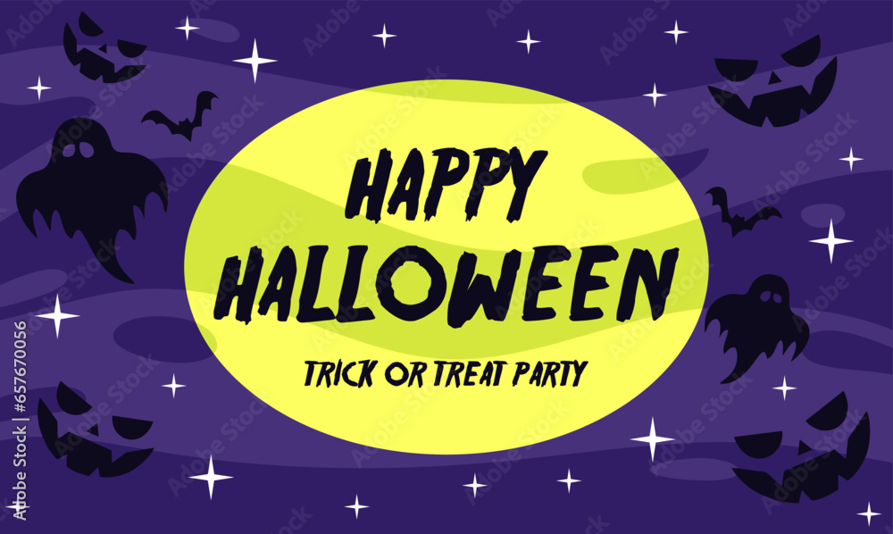 happy halloween trick or treat party background vector illustration happy halloween trick or treat party background vector illustration