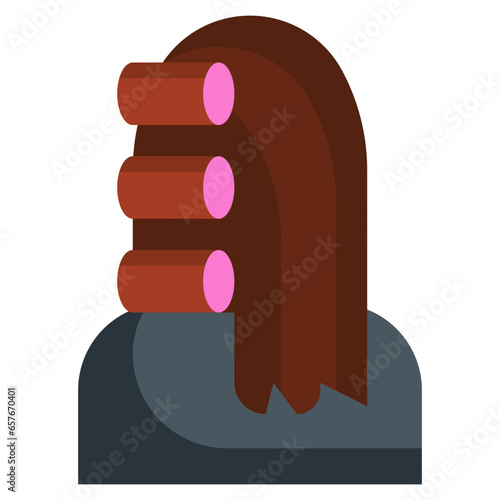 hair curling filled outline icon,linear,outline,graphic,illustration