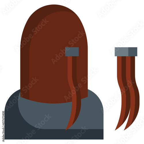 hair extension filled outline icon,linear,outline,graphic,illustration