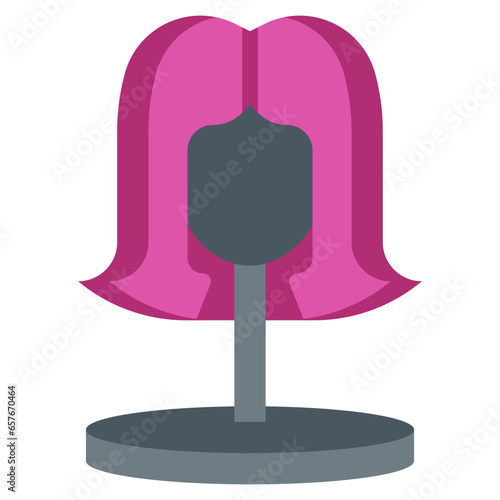 wig filled outline icon,linear,outline,graphic,illustration