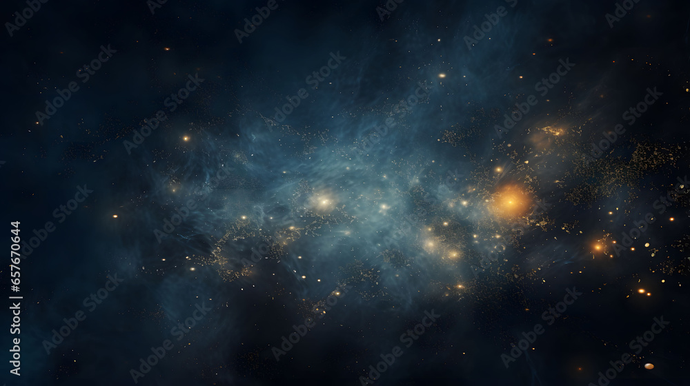 Cosmic Wonders: Abstract Space Background with Stars Generative AI