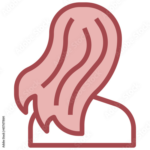 silky hair filled outline icon,linear,outline,graphic,illustration