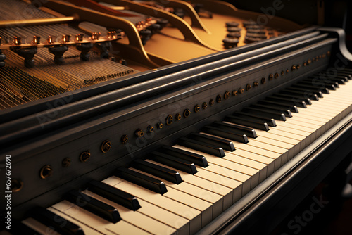 Klaviaturkunst: Inspirierende Tastenansicht eines Klaviers für musikalische Kreativität und emotionale Ausdrucksform