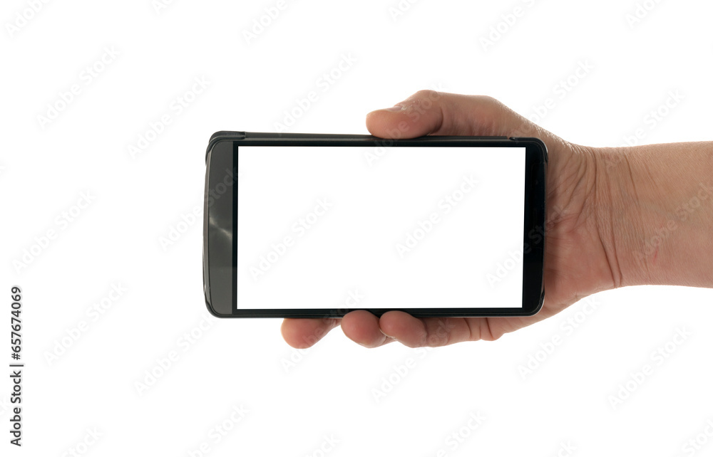 female hand with mobile phone mockup concept