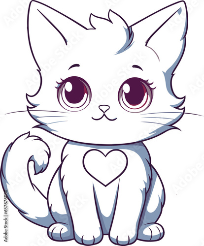 .vector cute cat cartoon vector icon illustration