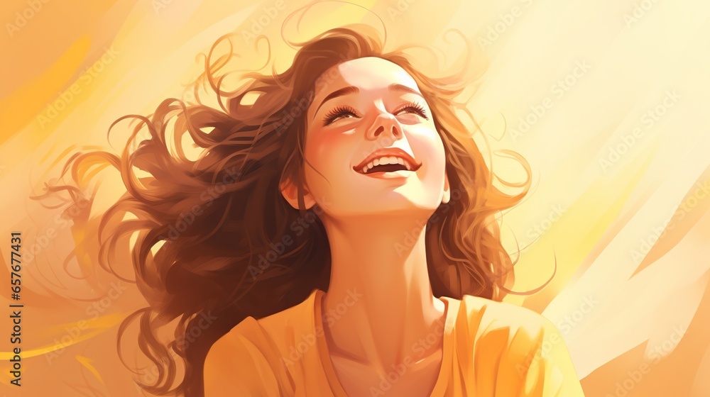 2D illustration colorfull depicting the concept of mental health, generative ai 2D illustration colorfull depicting the concept of mental health, generative ai