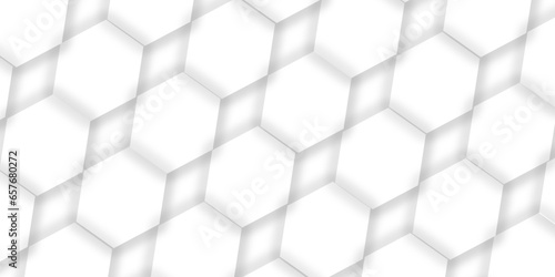 Fototapeta Naklejka Na Ścianę i Meble -  Background with hexagons. Luxury White Pattern. Vector Illustration. Seamless pattern of hexagons background technology with hexagons. Futuristic technology honeycomb mosaic white background. 
