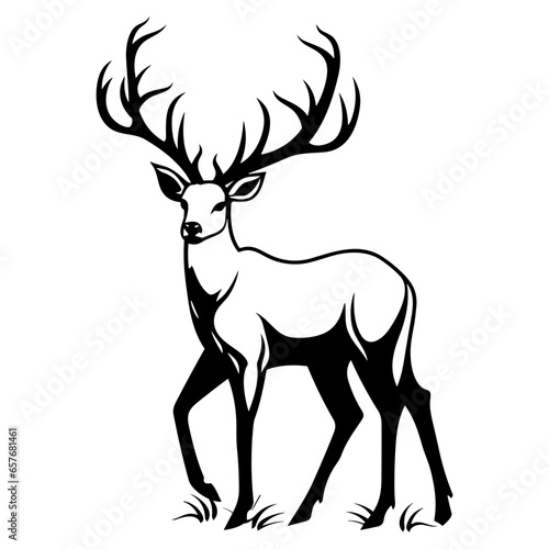Graceful deer  silhouette

