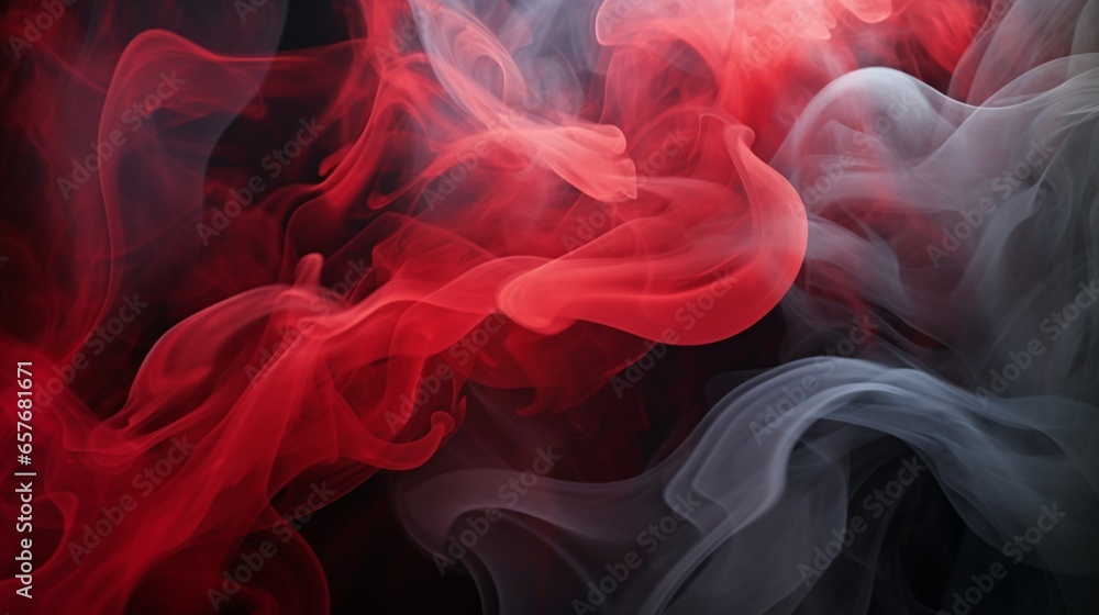 Fototapeta premium Explore Related Search more Color black and red smoke.Generative AI