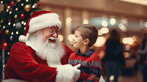 Fotografiet children as they meet Santa at the mall