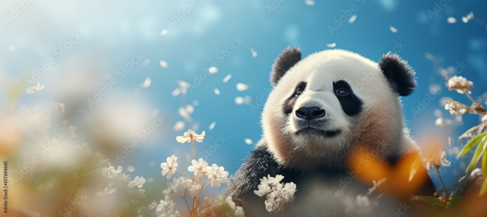 Panda animal. Generative AI technology. Panda animal. Generative AI technology.