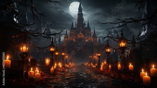 halloween pumpkins spooky halloween theme banner background