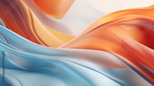 Blue orange and white silk wallpaper decorative design desktop background