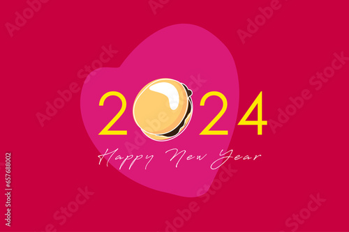 Carte de vœux 2024 macaron