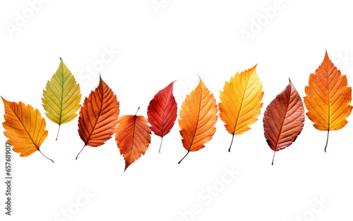 Autumn Vibrant Leaves With A Spectacular Aerial Display Isolated on a Transparent Background PNG