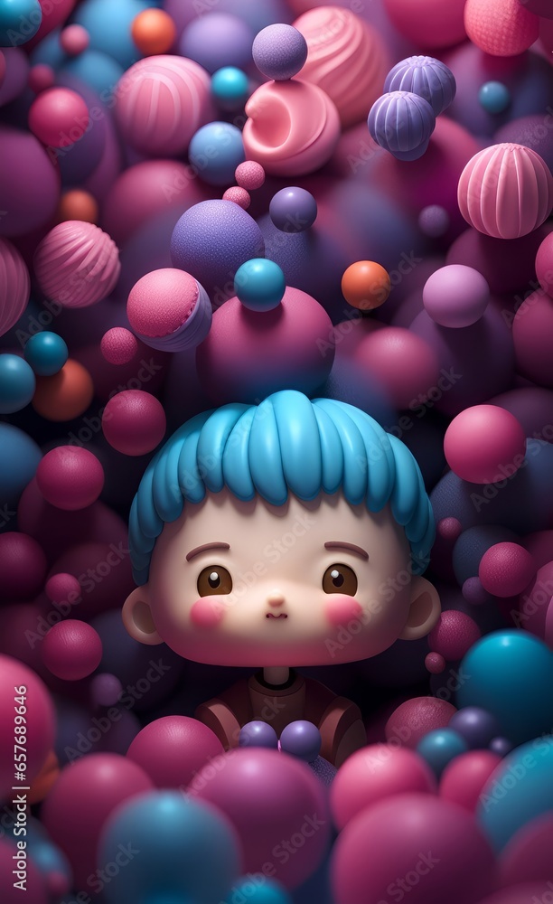 Custom 3D Wallpaper, 3d illustration, Generative AI Custom 3D Wallpaper, 3d illustration, Generative AI