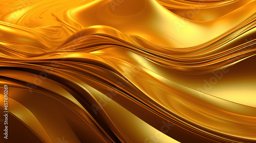 Golden Liquid Gel Thick Wavy Silky Background