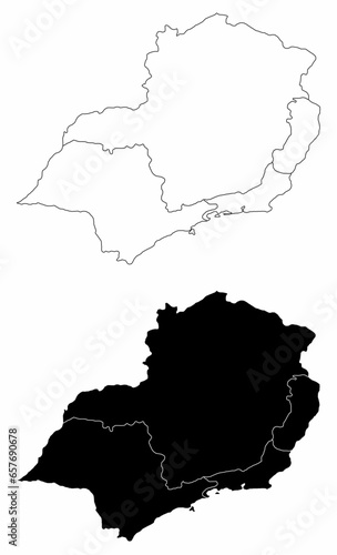 Brazil southeast region maps