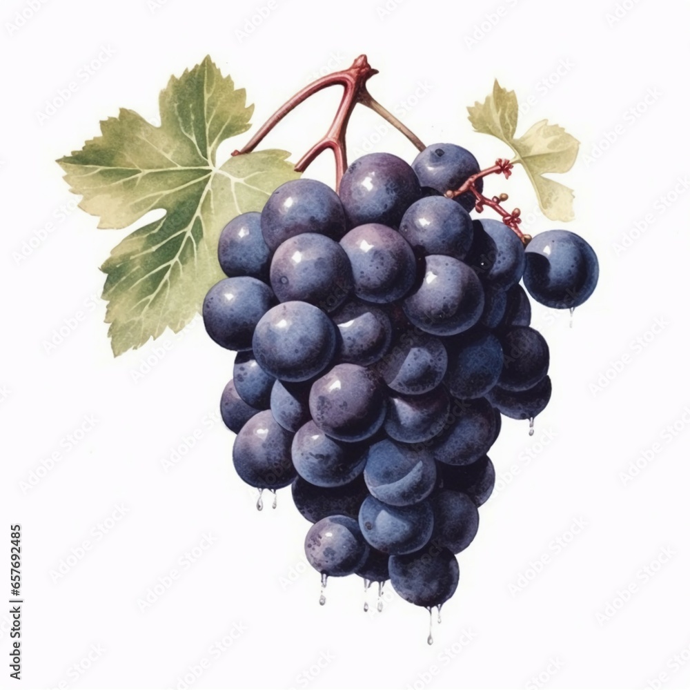 Fototapeta premium a bunch of ripe black grapes