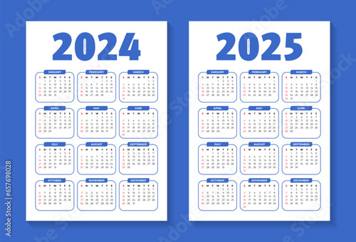 2024 and 2025 editable calendar template