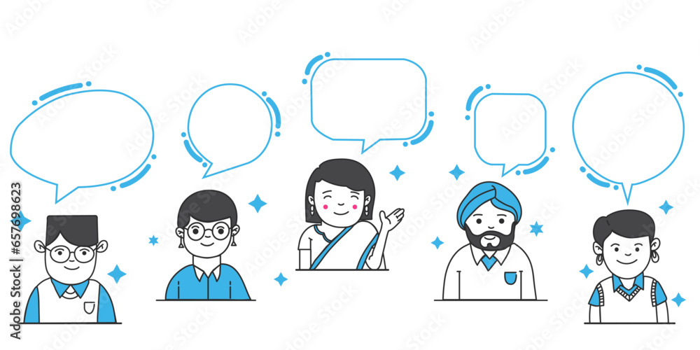 working office employee with speech bubble vector isolated design working office employee with speech bubble vector isolated design