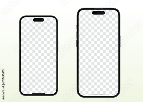 Smart iphone 15 generation mockup  vector and screen Transparent and Clipping Path isolated for Infographic Business web site design app but in 2023