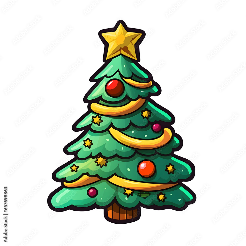 custom made wallpaper toronto digitalBeautiful Christmas Tree, clean background, PNG file
