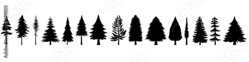 Pine tree icon vector set. Christmas tree illustration sign collection. Pine symbol or logo.